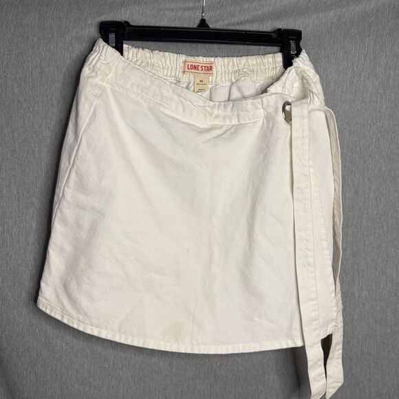 Nautical 2 Piece Lone Star White Denim Top & Skort with side Tie - Picture 3 of 14